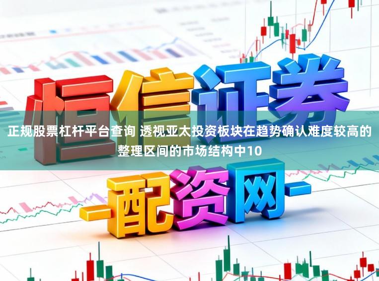 正规股票杠杆平台查询 透视亚太投资板块在趋势确认难度较高的整理区间的市场结构中10