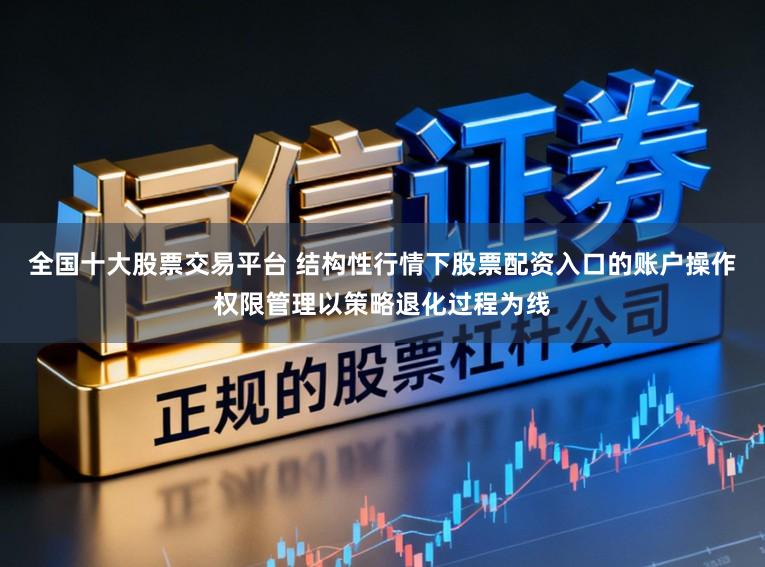 全国十大股票交易平台 结构性行情下股票配资入口的账户操作权限管理以策略退化过程为线