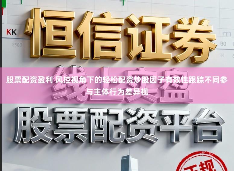 股票配资盈利 风控视角下的轻松配资炒股因子有效性跟踪不同参与主体行为差异视